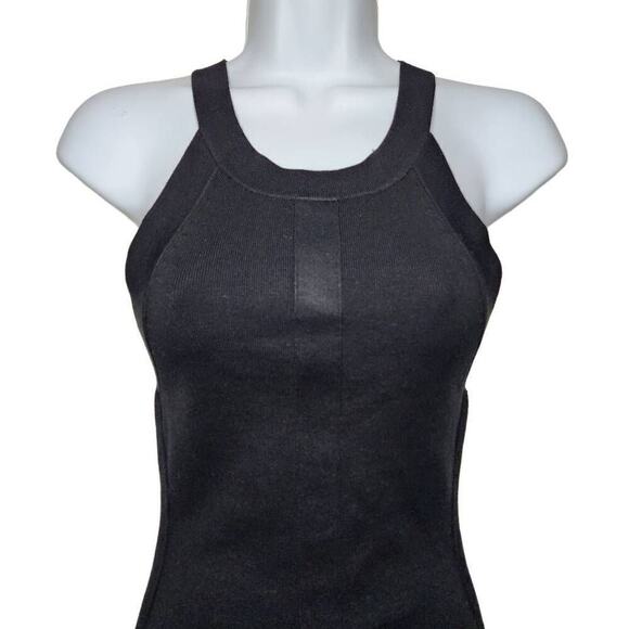 BCBGMAXAZRIA Women Dresses, Black Silk Blend Knit Racerback Bodycon Dress, Sz M - Picture 5 of 9